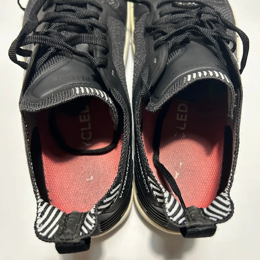 Vivobarefoot Geo Racer Knit Mens US 8 EU 41 Black Running Shoes 302054-01